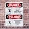 Signmission 10 in H x 7 in W, Plastic, Rectangle, Confined Space Enter Tank Permit Bilingual OS-2PACK-DS-P-710-VS-1085 - alternate 3